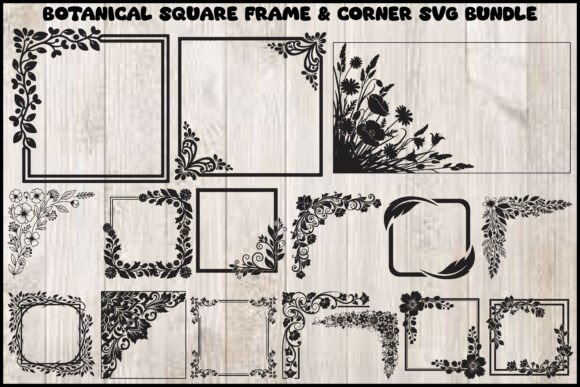 Botanical Square Frame Corner SVG Bund Review
