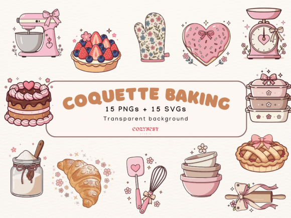 Coquette Baking Graphics & Illustrations Review