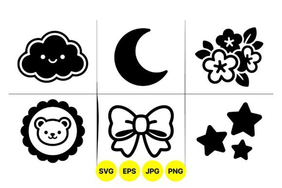 Cute Baby Icon SVG Collection: Graphics & Illustrations