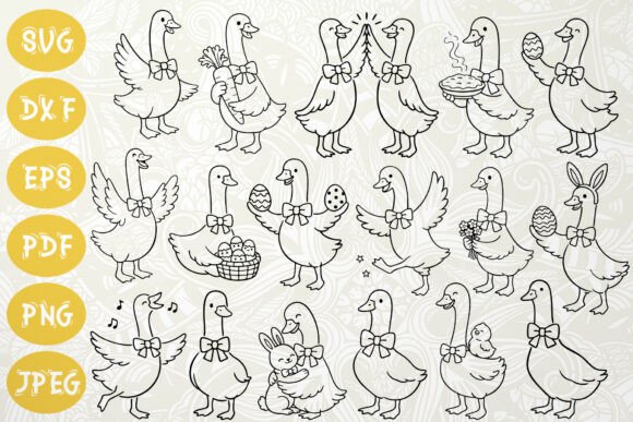 Easter Goose Line Art: Graphics & Illustrations Review