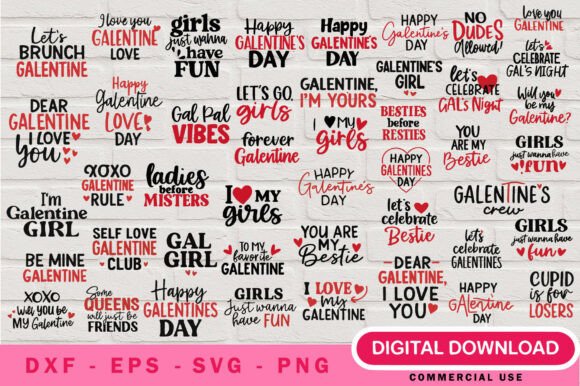 Galentine's SVG Bundle: Graphics & Illustrations