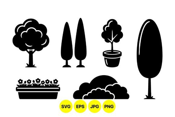 Minimalist Tree Silhouette SVG