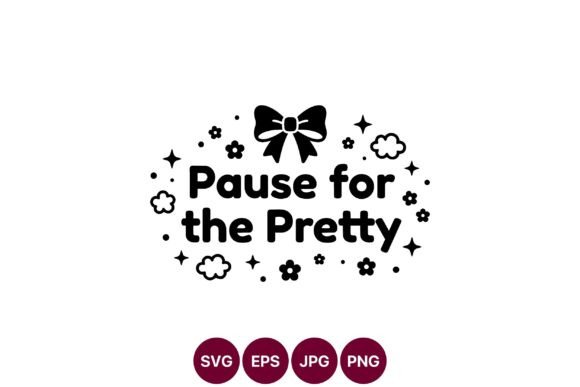 Pause for the Pretty Cute Bow Flower Graphics