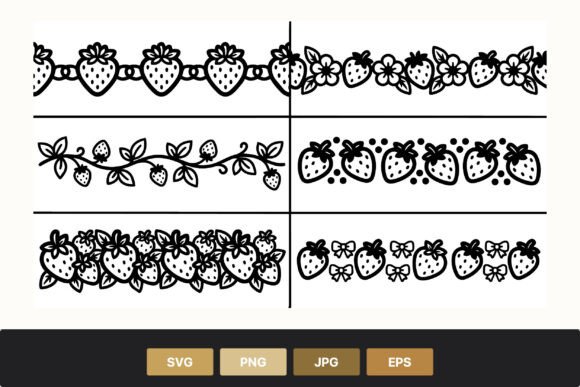 Strawberry Border Line Art: A Designer's Review