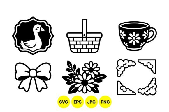 Vintage Country Icons Clipart: Graphics for Local Branding