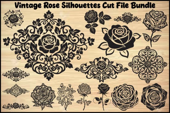 Vintage Rose Silhouettes Cut File Bundle Review