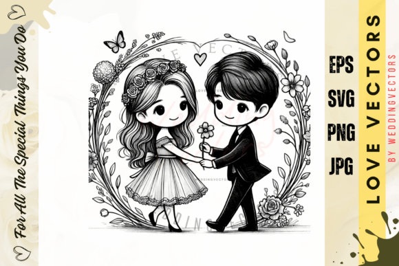 Weddingvectors - 22004222: A Designer's Take on Vow Art